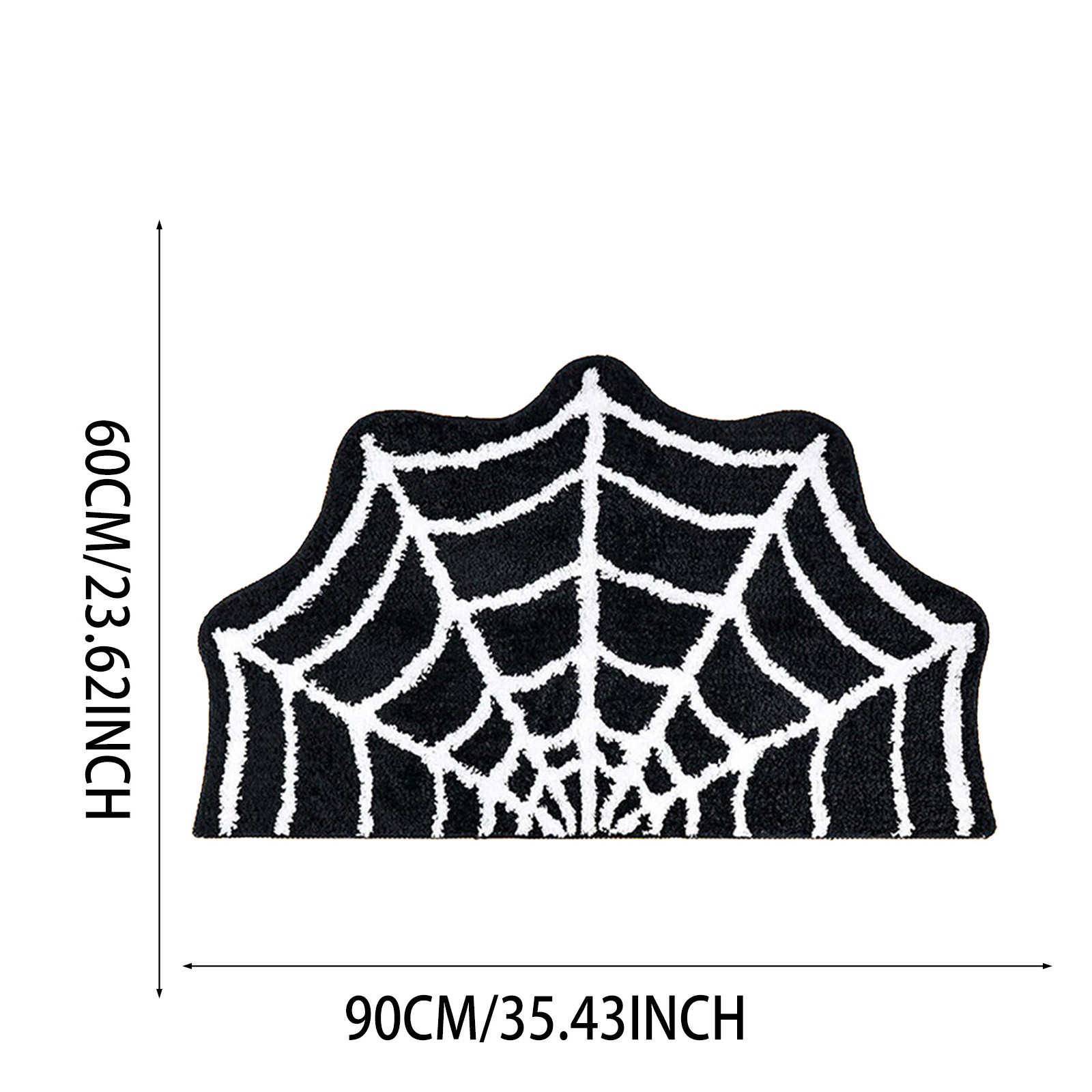 Spider Web Indoor Halloween Rug Kitchen Rugs Goth Bath Mat Spooky Non ...